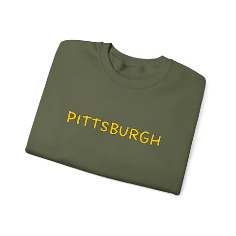 Pittsburgh Bubble Letters - Heavy Blend™ Crewneck Sweatshirt Sweatshirt - YinzerShop