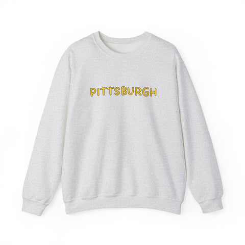 Pittsburgh Bubble Letters - Heavy Blend™ Crewneck Sweatshirt Sweatshirt - YinzerShop