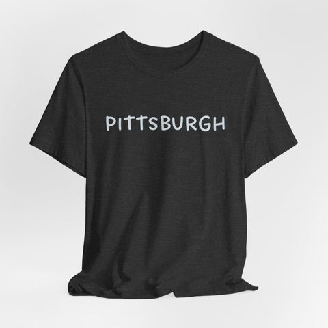 Pittsburgh Bubble Letters - Unisex Jersey Short Sleeve Tee T-Shirt - YinzerShop