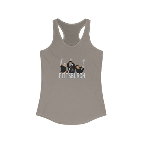 Pittsburgh Champion Coaches Women's Racerback Tank - Fitted Silhouette, Lightweight Cotton Polyester Blend Tank Top - YinzerShop