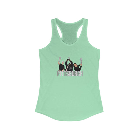 Pittsburgh Champion Coaches Women's Racerback Tank - Fitted Silhouette, Lightweight Cotton Polyester Blend Tank Top - YinzerShop