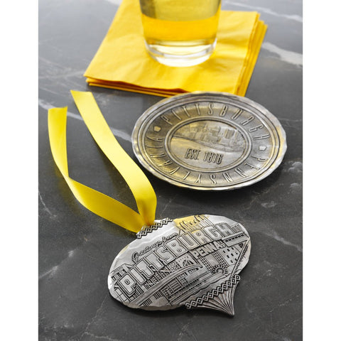 Pittsburgh Christmas Ornament – Handcrafted Steel City Skyline Holiday Decor Gift - YinzerShop