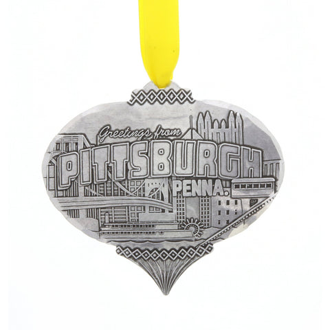 Pittsburgh Christmas Ornament – Handcrafted Steel City Skyline Holiday Decor Gift - YinzerShop