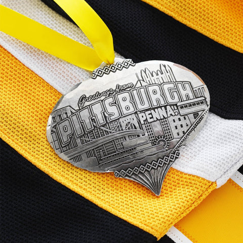 Pittsburgh Christmas Ornament – Handcrafted Steel City Skyline Holiday Decor Gift - YinzerShop