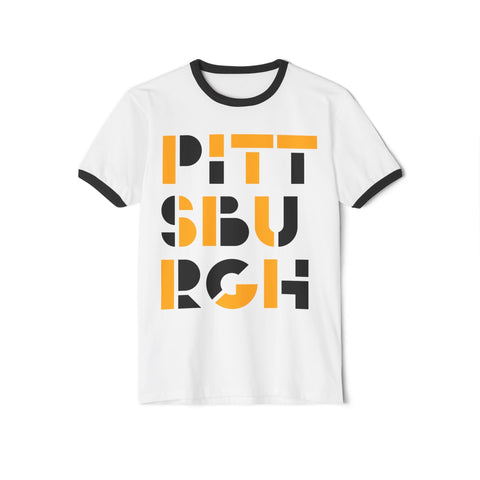 Pittsburgh City Art - Unisex Cotton Ringer T-Shirt T-Shirt - YinzerShop