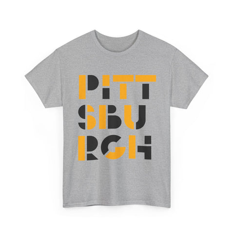 Pittsburgh City Art - Unisex Heavy Cotton Tee T-Shirt - YinzerShop