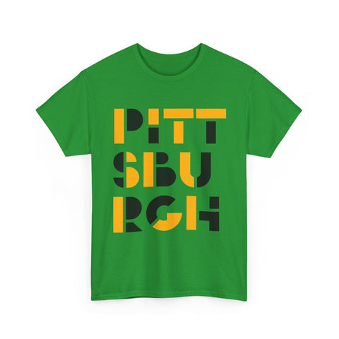 Pittsburgh City Art - Unisex Heavy Cotton Tee T-Shirt - YinzerShop