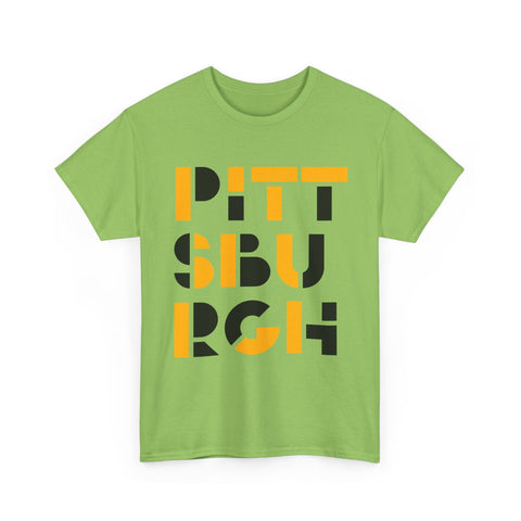 Pittsburgh City Art - Unisex Heavy Cotton Tee T-Shirt - YinzerShop