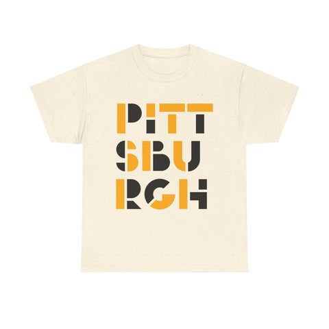 Pittsburgh City Art - Unisex Heavy Cotton Tee T-Shirt - YinzerShop