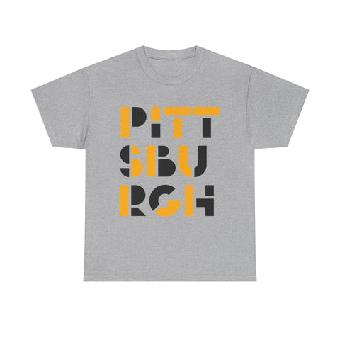 Pittsburgh City Art - Unisex Heavy Cotton Tee T-Shirt - YinzerShop