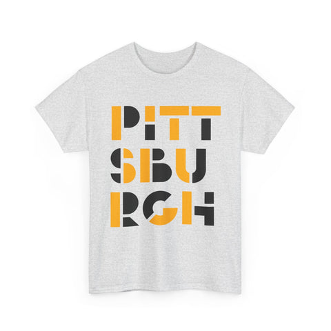 Pittsburgh City Art - Unisex Heavy Cotton Tee T-Shirt - YinzerShop