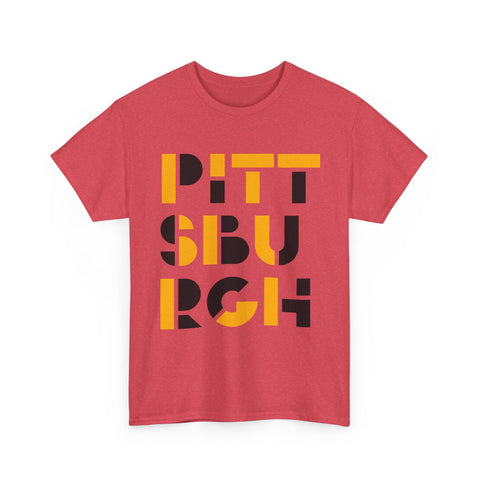 Pittsburgh City Art - Unisex Heavy Cotton Tee T-Shirt - YinzerShop