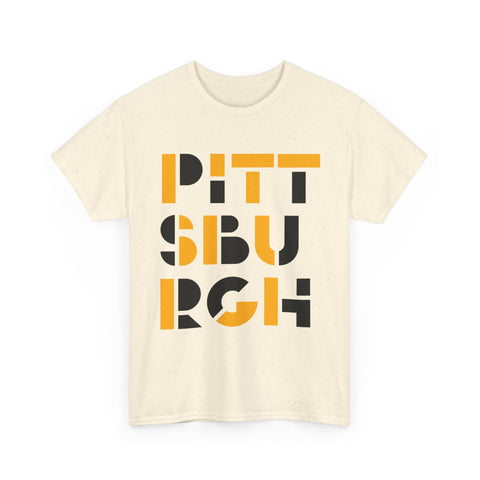 Pittsburgh City Art - Unisex Heavy Cotton Tee T-Shirt - YinzerShop