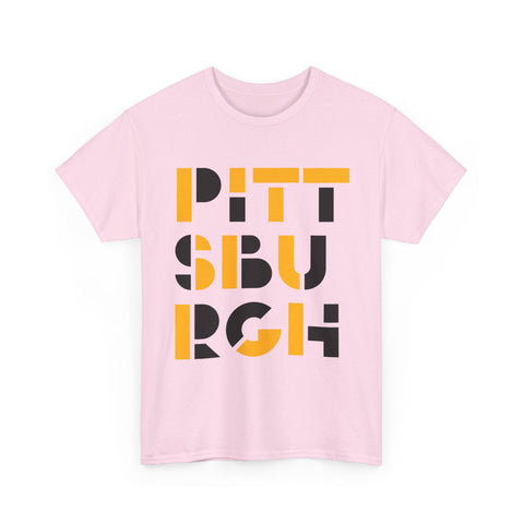 Pittsburgh City Art - Unisex Heavy Cotton Tee T-Shirt - YinzerShop