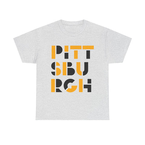 Pittsburgh City Art - Unisex Heavy Cotton Tee T-Shirt - YinzerShop