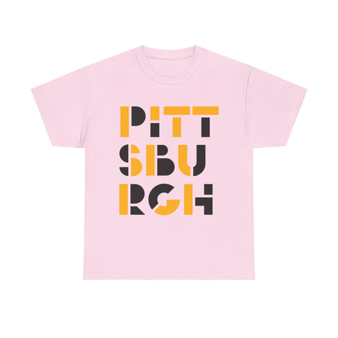 Pittsburgh City Art - Unisex Heavy Cotton Tee T-Shirt - YinzerShop