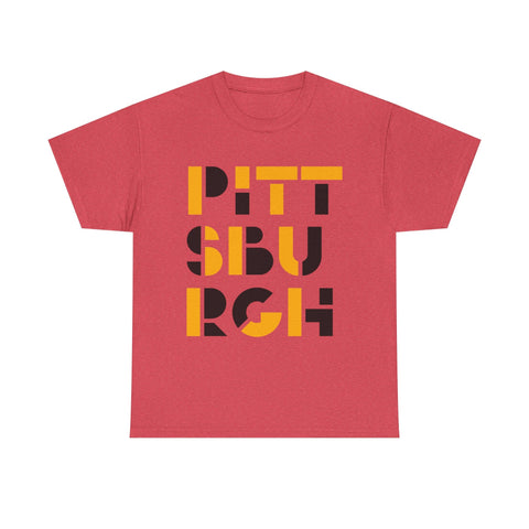 Pittsburgh City Art - Unisex Heavy Cotton Tee T-Shirt - YinzerShop