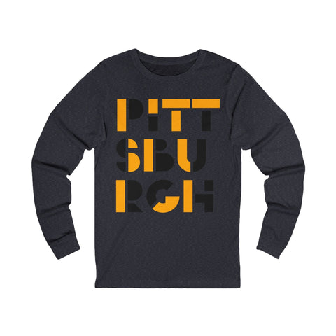 Pittsburgh City Art - Unisex Long Sleeve Tee Long Sleeve Shirt - YinzerShop