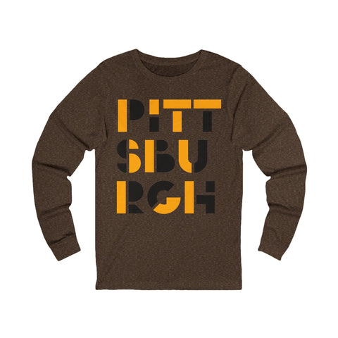 Pittsburgh City Art - Unisex Long Sleeve Tee Long Sleeve Shirt - YinzerShop