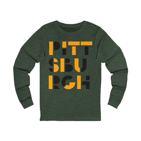 Pittsburgh City Art - Unisex Long Sleeve Tee Long Sleeve Shirt - YinzerShop
