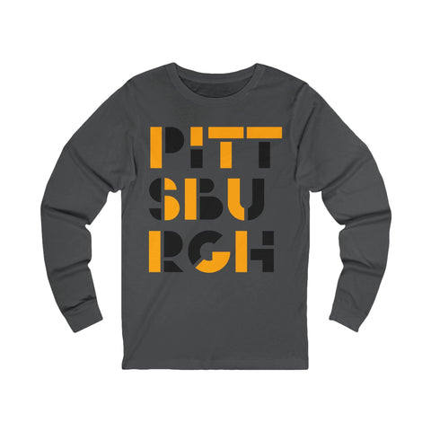 Pittsburgh City Art - Unisex Long Sleeve Tee Long Sleeve Shirt - YinzerShop