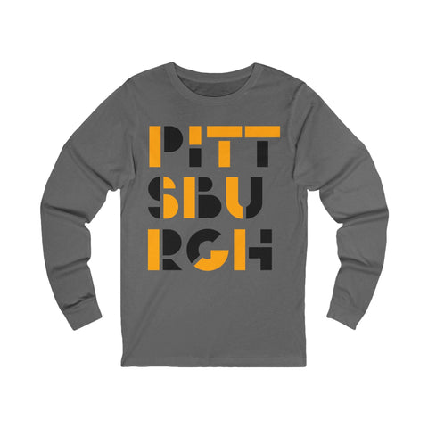 Pittsburgh City Art - Unisex Long Sleeve Tee Long Sleeve Shirt - YinzerShop