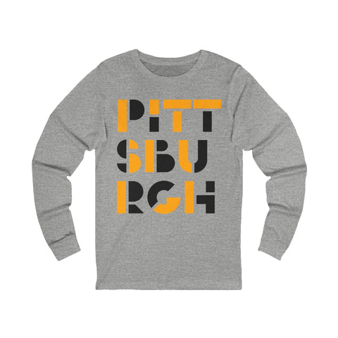 Pittsburgh City Art - Unisex Long Sleeve Tee Long Sleeve Shirt - YinzerShop