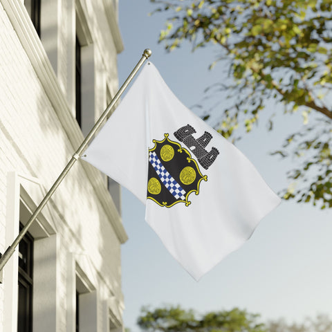 Pittsburgh City Crest Flag Double Sided - White Home Decor - YinzerShop