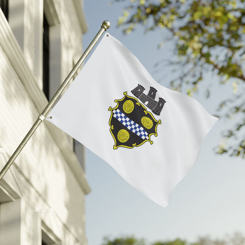 Pittsburgh City Crest Flag Double Sided - White Home Decor - YinzerShop