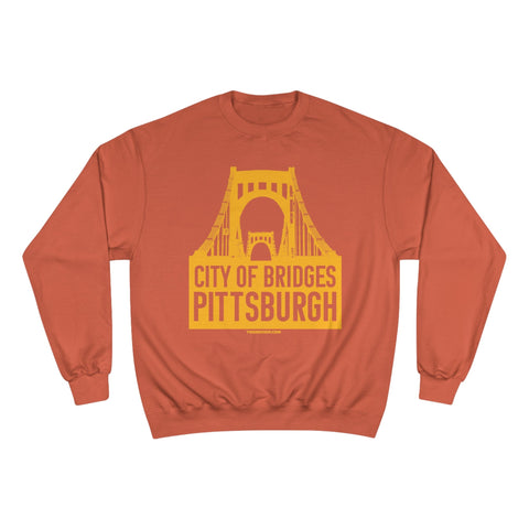 Pittsburgh, City of Bridges - Champion Crewneck Sweatshirt Sweatshirt - YinzerShop