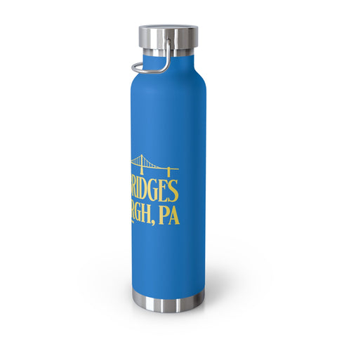 Pittsburgh City of Bridges Copper Vacuum Insulated Bottle, 22oz Mug - YinzerShop