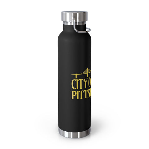 Pittsburgh City of Bridges Copper Vacuum Insulated Bottle, 22oz Mug - YinzerShop