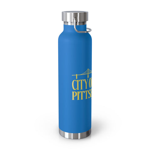 Pittsburgh City of Bridges Copper Vacuum Insulated Bottle, 22oz Mug - YinzerShop