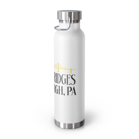Pittsburgh City of Bridges Copper Vacuum Insulated Bottle, 22oz Mug - YinzerShop