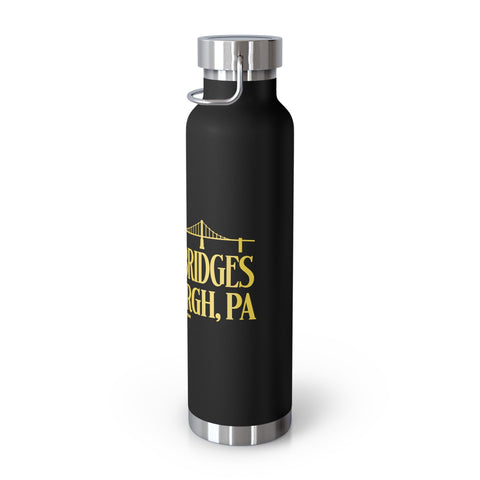 Pittsburgh City of Bridges Copper Vacuum Insulated Bottle, 22oz Mug - YinzerShop