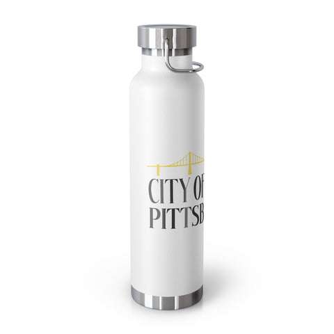 Pittsburgh City of Bridges Copper Vacuum Insulated Bottle, 22oz Mug - YinzerShop