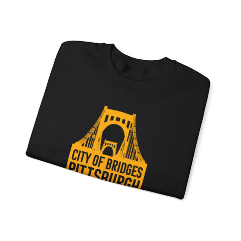 Pittsburgh City of Bridges - Unisex Heavy Blend™ Crewneck Sweatshirt Sweatshirt - YinzerShop