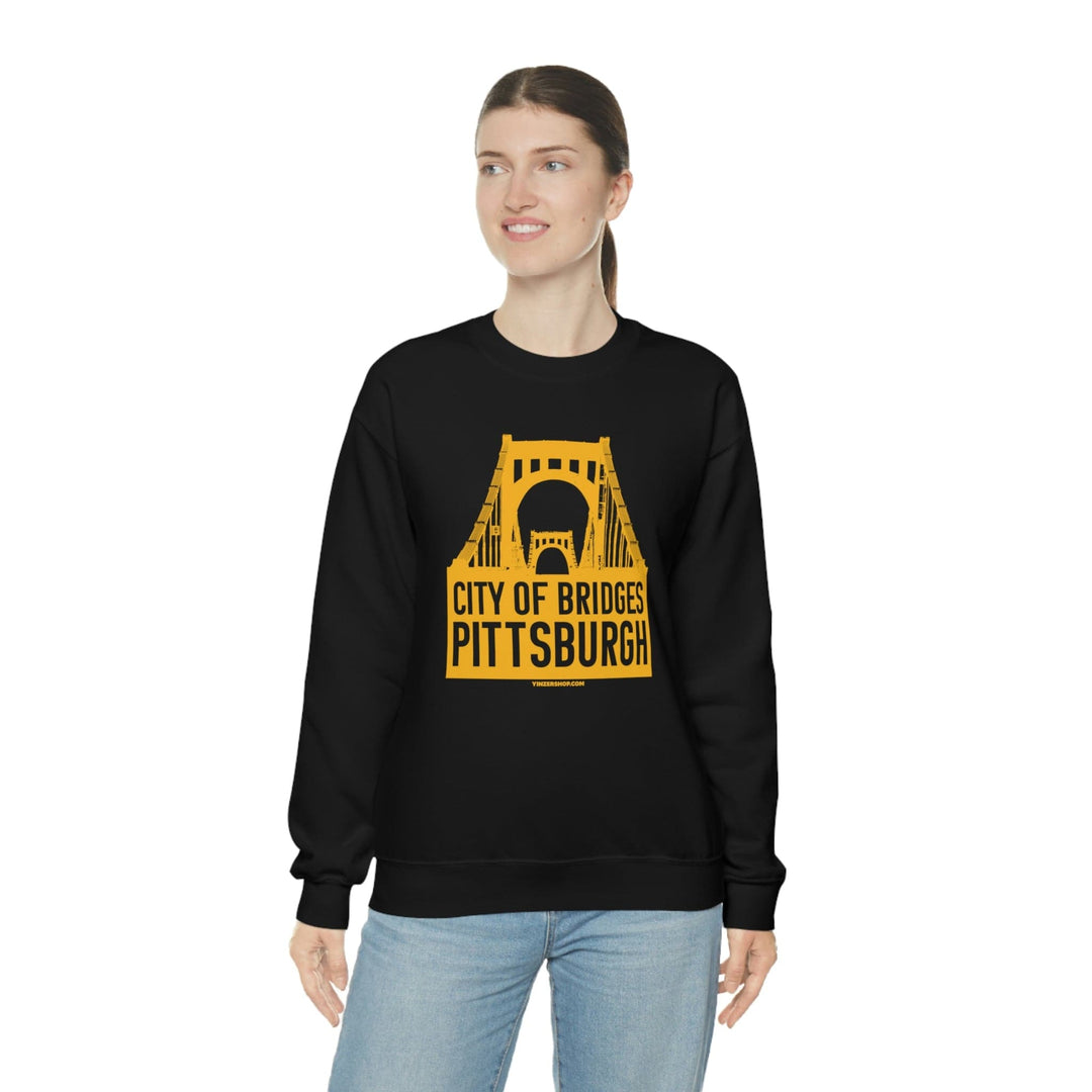 Pittsburgh City of Bridges - Unisex Heavy Blend™ Crewneck Sweatshirt Sweatshirt Printify   