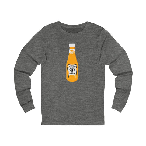 Pittsburgh, city of champions bottle long sleeve t-shirt Long Sleeve Shirt - YinzerShop