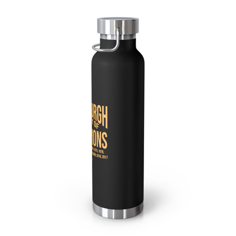 Pittsburgh City of Champions Copper Vacuum Insulated Bottle, 22oz Mug - YinzerShop