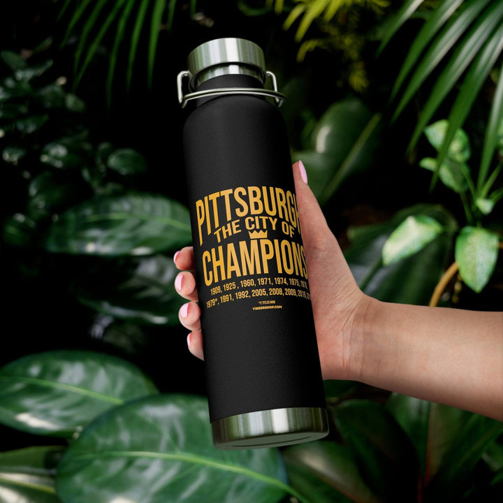 Pittsburgh City of Champions Copper Vacuum Insulated Bottle, 22oz Mug Printify   