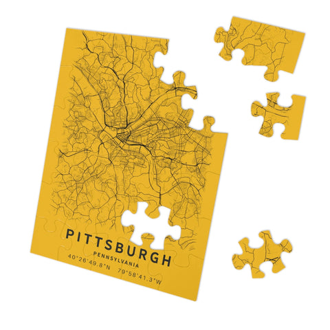 Pittsburgh City Street Map Jigsaw Puzzle with Tin Puzzle - YinzerShop
