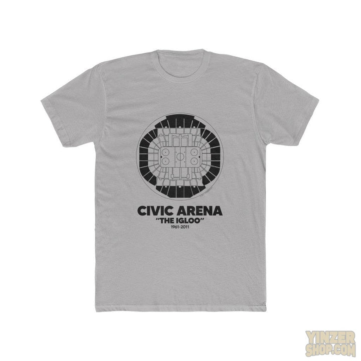 Pittsburgh Civic Arena "The Igloo"  Cotton Crew Tee T-Shirt Printify Solid Light Grey S 