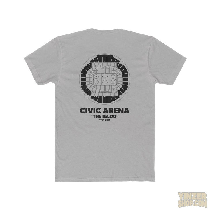 Pittsburgh Civic Arena "The Igloo" T-Shirt Print on Back w/ Small Logo T-Shirt Printify   