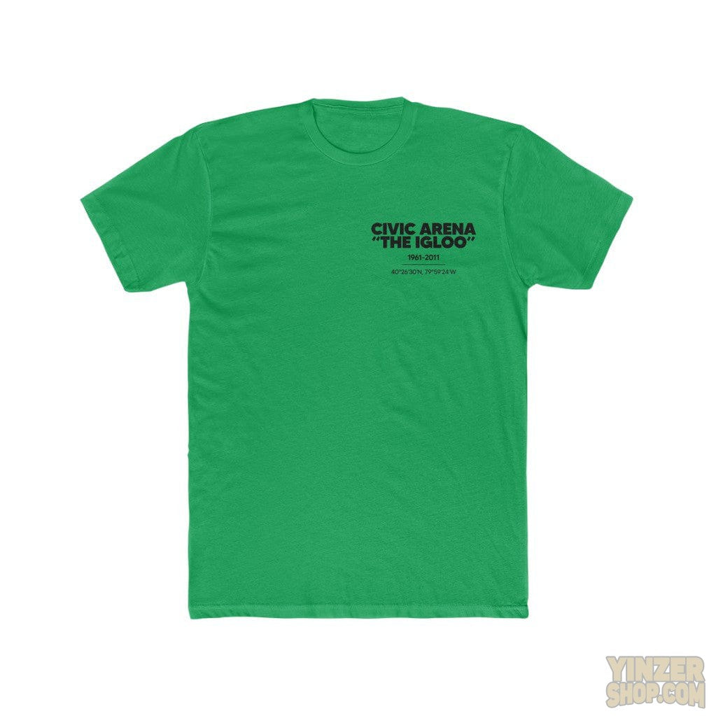 Pittsburgh Civic Arena "The Igloo" T-Shirt Print on Back w/ Small Logo T-Shirt Printify Solid Kelly Green S 