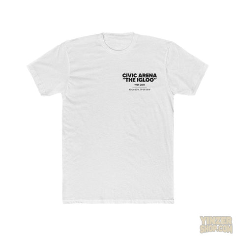 Pittsburgh Civic Arena "The Igloo" T-Shirt Print on Back w/ Small Logo T-Shirt Printify Solid White S 