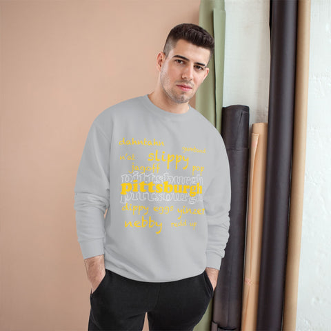 Pittsburgh Crewneck Sweatshirt – Champion Eco Cotton Polyester Blend Pullover Sweatshirt - YinzerShop