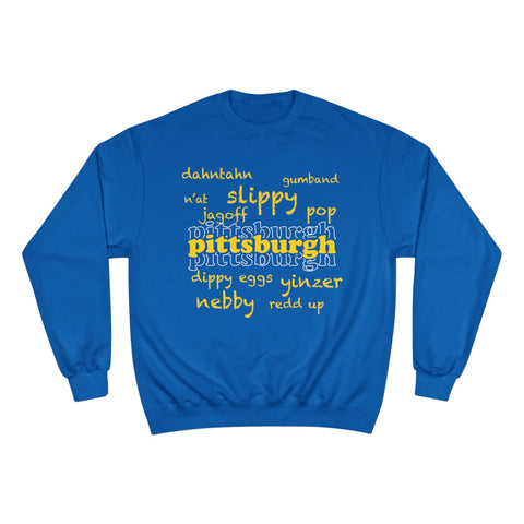 Pittsburgh Crewneck Sweatshirt – Champion Eco Cotton Polyester Blend Pullover Sweatshirt - YinzerShop