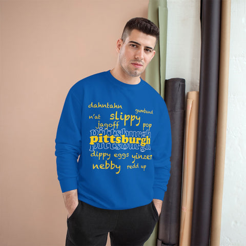 Pittsburgh Crewneck Sweatshirt – Champion Eco Cotton Polyester Blend Pullover Sweatshirt - YinzerShop