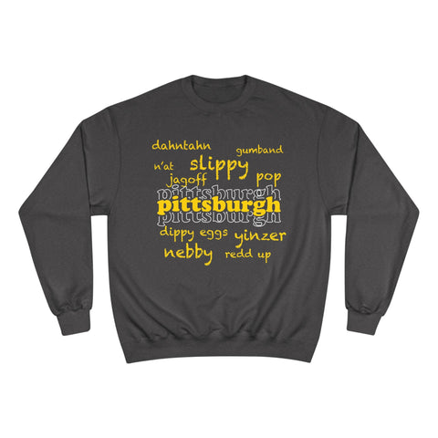 Pittsburgh Crewneck Sweatshirt – Champion Eco Cotton Polyester Blend Pullover Sweatshirt - YinzerShop